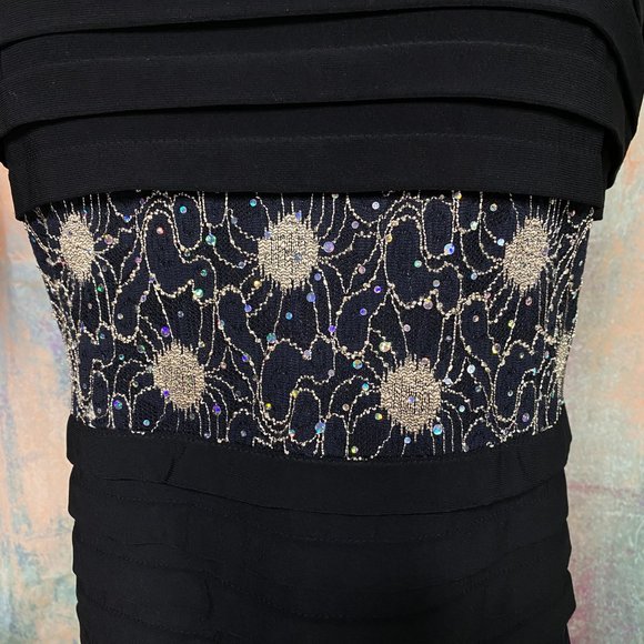 📌R & M Richards The Little Black Dress w/ Lace - Picture 4 of 15